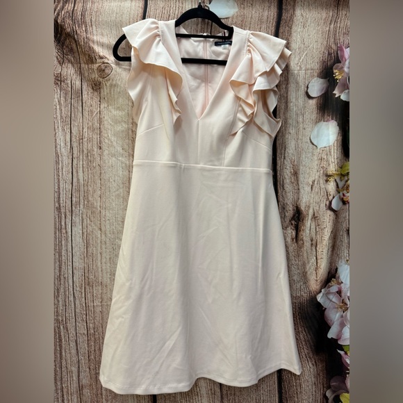 Elegant Light Pink Ruffle Dress - Picture 1 of 2